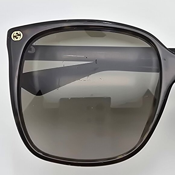 Gucci GG0022S 003 Dark Havana Frame Grey Gradient Lens Square Sunglasses w/ Case - Picture 14 of 16